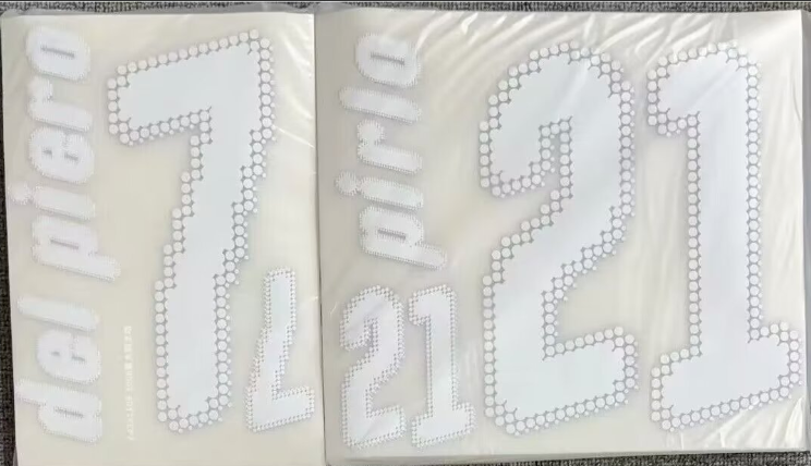 Italy 2008 Home Football Nameset - Del Piero/Pirlo (Repro)