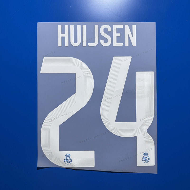 Real Madrid 2025-26 Third Football Nameset - Mbappe Bellingham Kroos Rodrygo Vini Jr. (Repro)