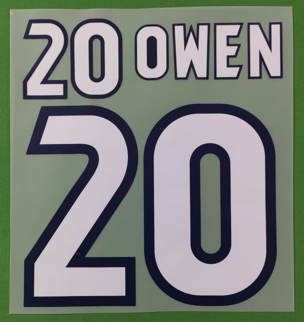 England 1998 Away Football Nameset