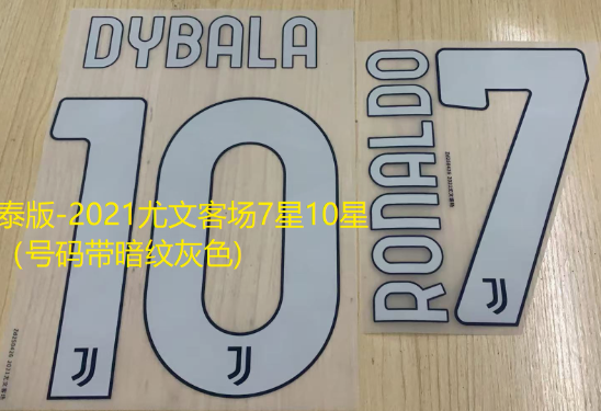 Juventus 2020-21 Home Football Nameset - Ronaldo/Dybala (Repro)