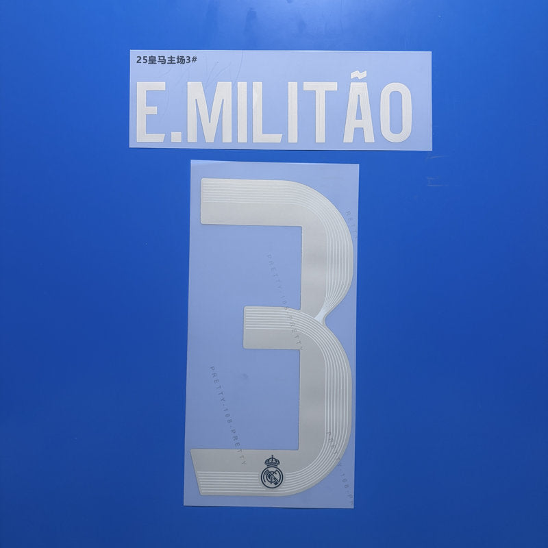 Real Madrid 2025-26 Away Football Nameset - Mbappe Bellingham Kroos Rodrygo Vini Jr. (Repro)