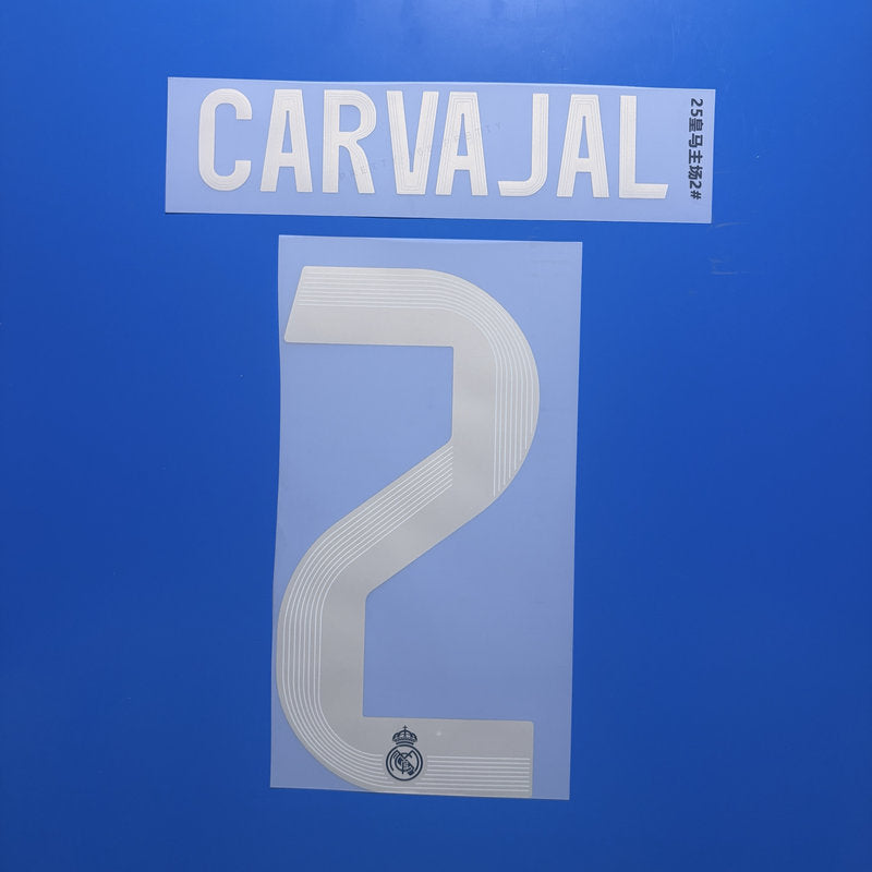 Real Madrid 2025-26 Away Football Nameset - Mbappe Bellingham Kroos Rodrygo Vini Jr. (Repro)