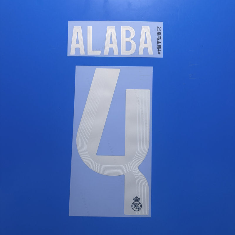 Real Madrid 2025-26 Away Football Nameset - Mbappe Bellingham Kroos Rodrygo Vini Jr. (Repro)