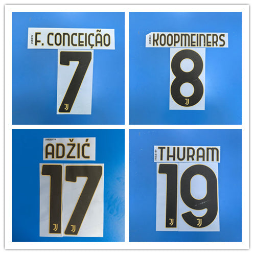 Juventus 2026-27 Home Football Nameset - Vlahovic Yildiz Thuram (Repro)
