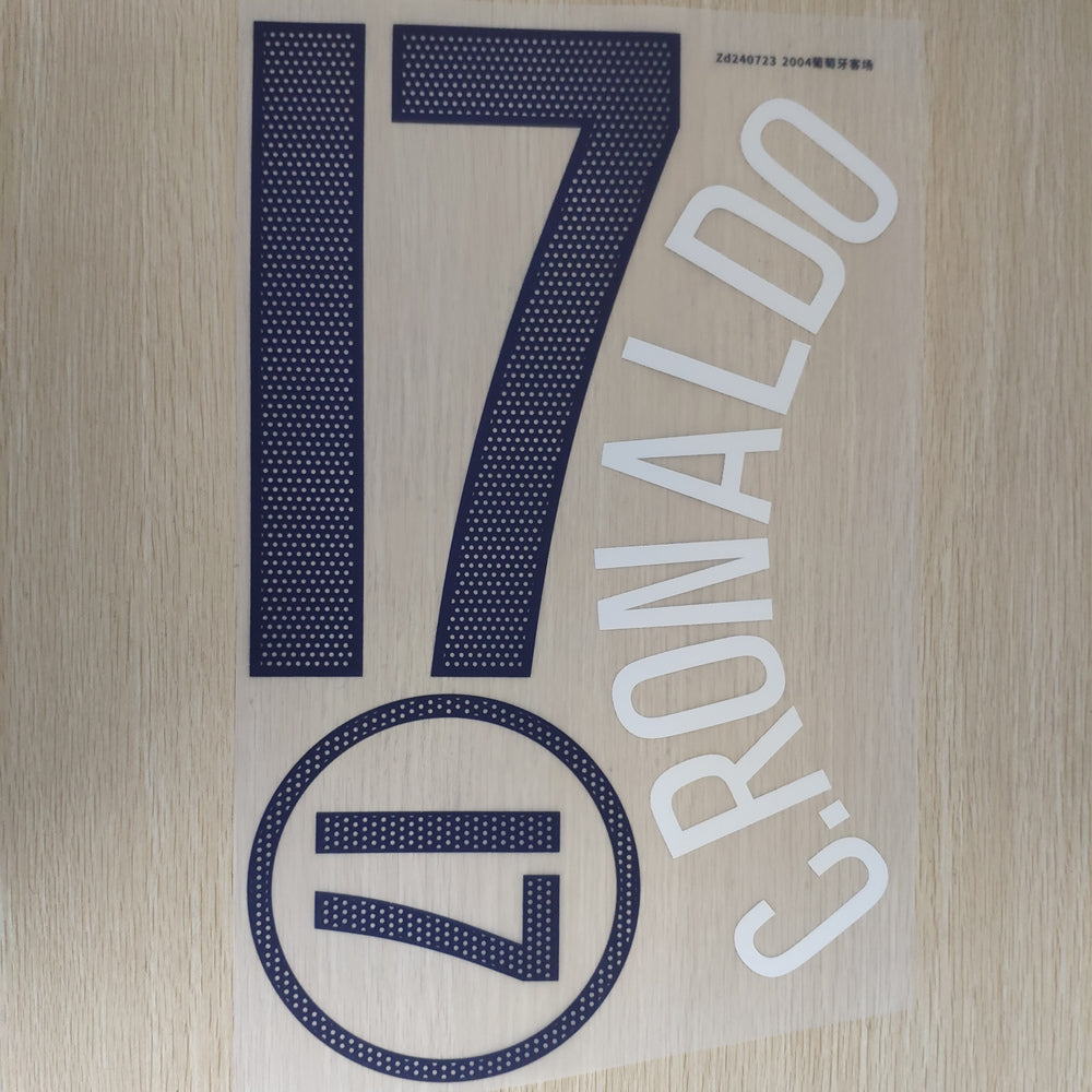 Portugal 2004 Away Football Nameset - C.Ronaldo (Repro)