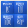 Olympique de Marseille 2026-27 Home Football Nameset - Greenwood Aubameyang Bennacer (Repro)