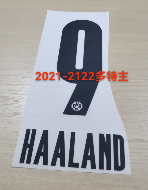 Borussia Dortmund 2020-22 Home Football Nameset - Haaland (Repro)