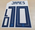 Colombia 2018 Home Football Nameset - James 10 (Repro)