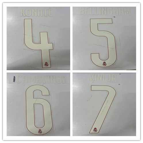 Real Madrid 2026-27 Third Football Nameset - Bellingham Vini Jr. Valverde Mbappe (Repro)