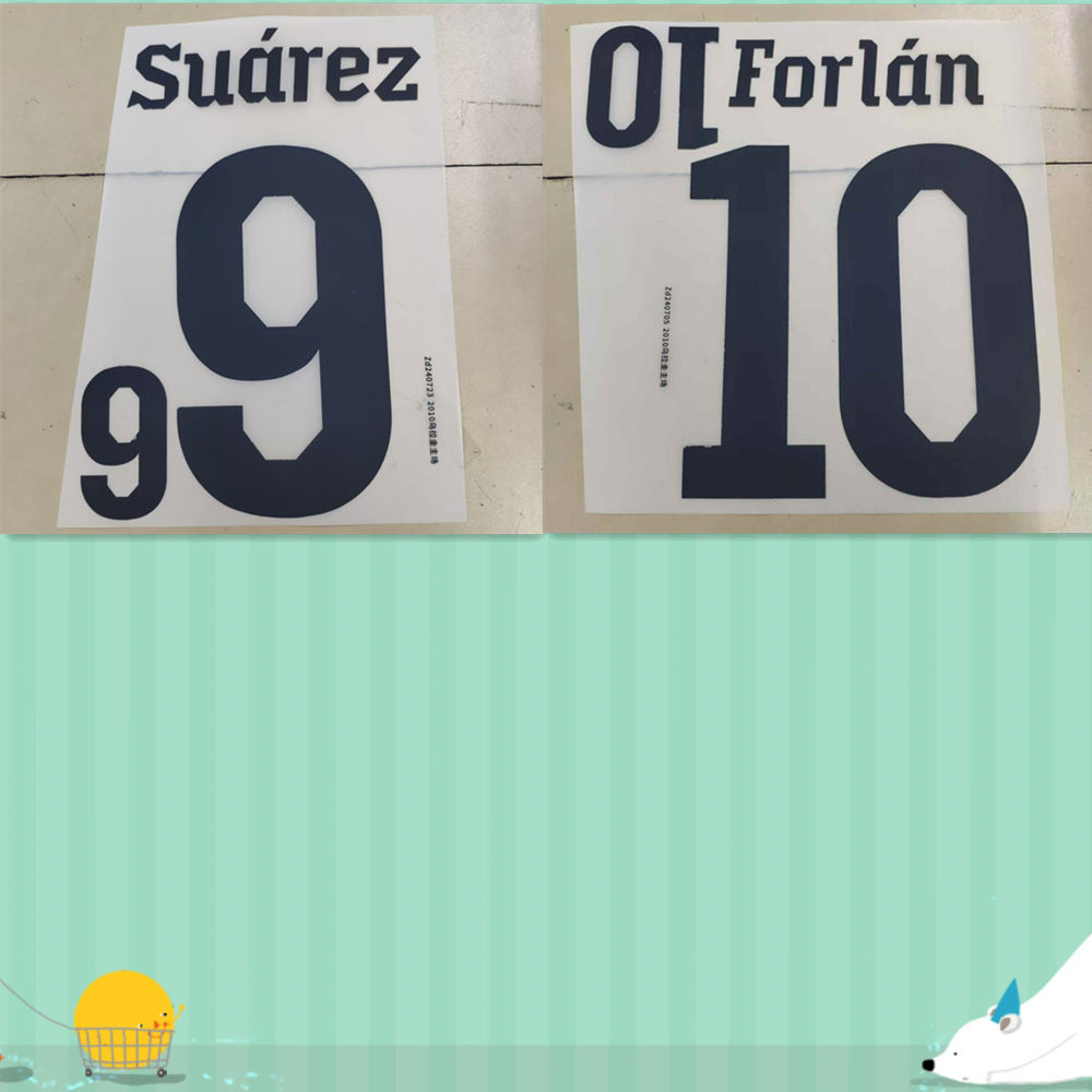Uruguay 2010 Home Football Nameset