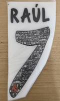 Real Madrid 2013-14 Commemorative Edition Football Nameset - Raul #7 (Repro)