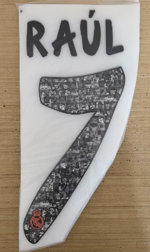 Real Madrid 2013-14 Commemorative Edition Football Nameset - Raul #7 (Repro)