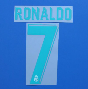 Real Madrid 2017-18 Home Football Nameset - Ronaldo Sergio Ramos Bale Modric Benzema (Repro)