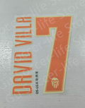 Valencia 2005-06 Retro Football Nameset - David Villa (Repro)