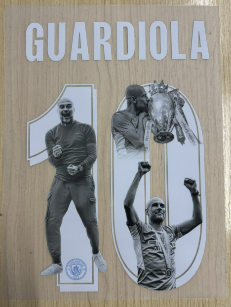 Manchester City 2025-26 Special Edition Football Nameset - Guardiola (Repro)