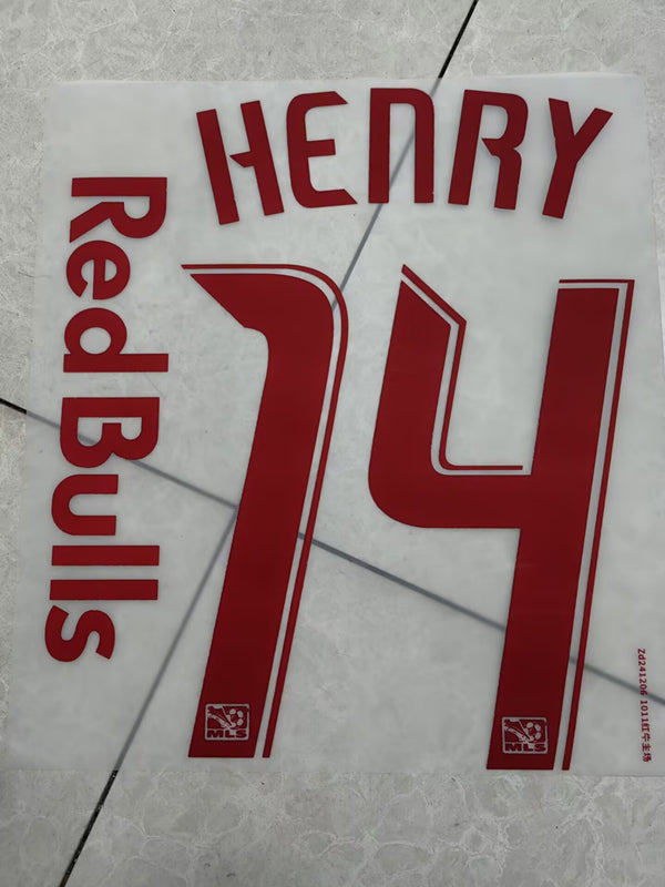 New York Red Bulls 2010-11 Home Football Nameset - Henry (Repro)