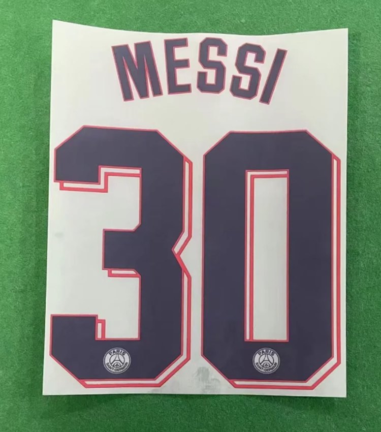 PSG 2021-22 Home Football Nameset - Messi Neymar Jr Mbappe (Repro)