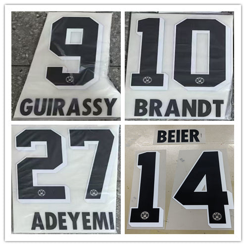 Borussia Dortmund 2024-25 30th Anniversary Special Edition Football Nameset - Adeyemi Guirassy Brandt (Repro)