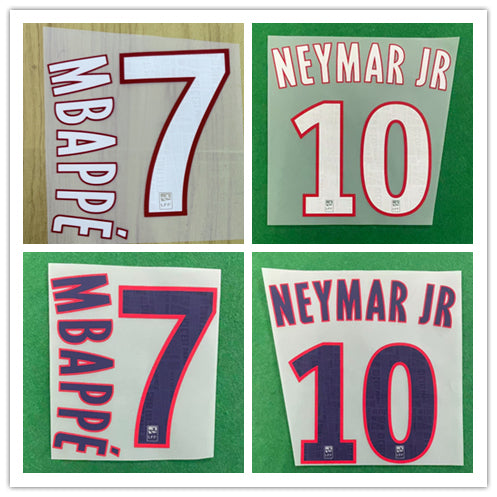 PSG 2019-20 Home Football Nameset - Neymar Jr Mbappe (Repro)