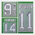 Newcastle United 1995-97 Home Retro Football Nameset - Shearer Asprilla Ginola (Repro)