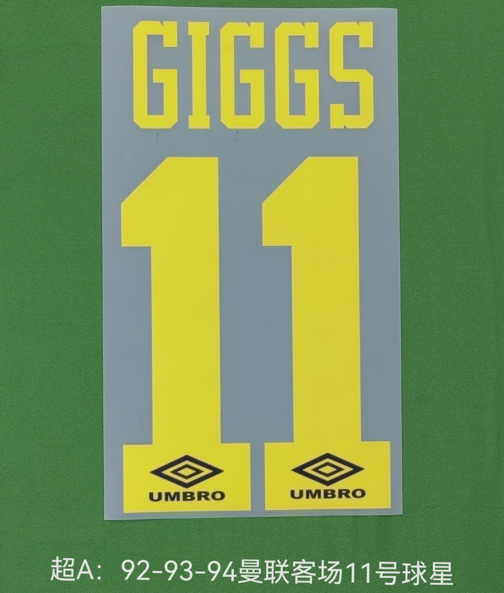 Manchester United 1995-96 Home Football Nameset