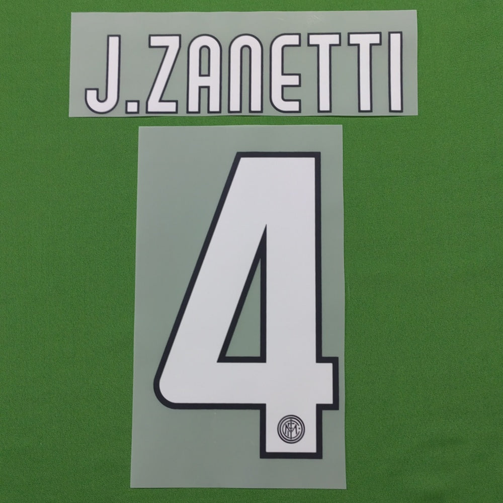 Inter Milan 2009-10 Home Football Nameset - Milito Eto'o Zanetti Sneijder (Repro)