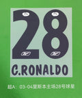 Sporting Lisbon 2002-04 Home Football Nameset - C.Ronaldo (Repro)