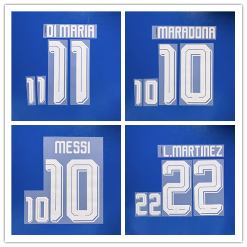 Argentina 2026 World Cup Away Football Nameset - Messi/L.Martinez/J.Alvarez/E.Fernandez (Repro)