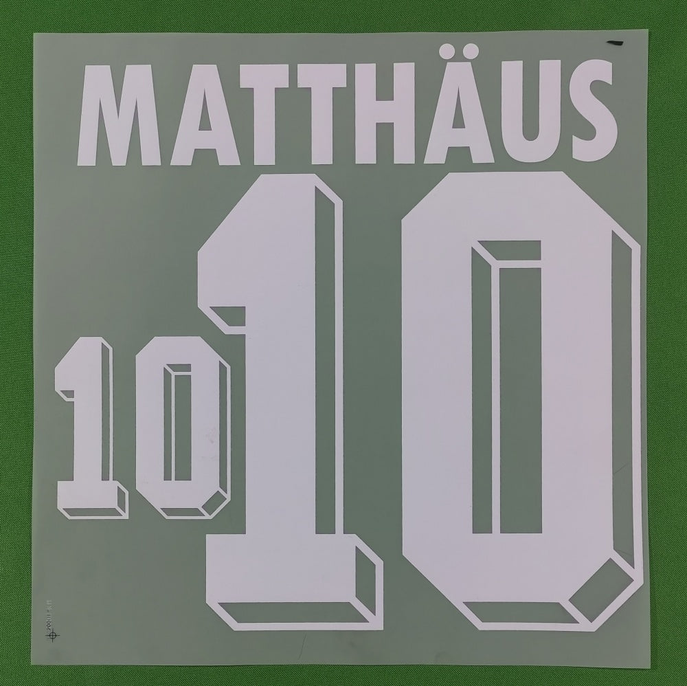 Germany 1990 Football Nameset - Klinsmann/Matthaus (Repro)
