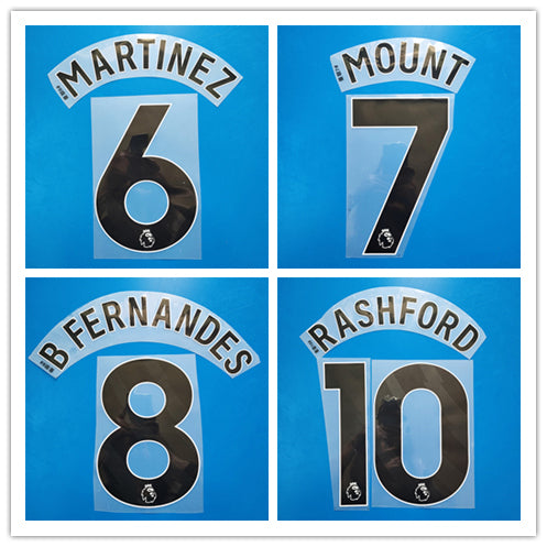 Manchester United 2024-25 Third Football Nameset - B.Fernandes/Mount/Garnacho (Repro)