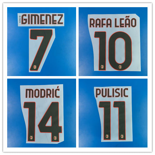 AC Milan 2026-27 Away Football Nameset - Rafa Leao Pulisic Modric (Repro)