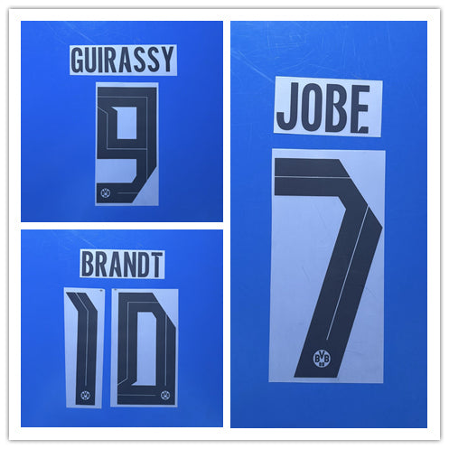 Borussia Dortmund 2026-27 Home Football Nameset - Jobe Guirassy Brandt (Repro)