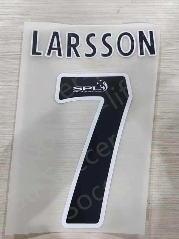 Celtic 2003-04 Home Football Nameset - Larsson (Repro)