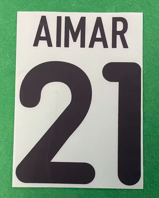 Valencia 2001-02 Home Football Nameset - Aimar (Repro)