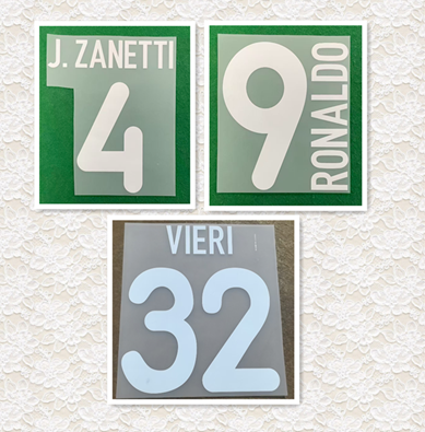 Inter Milan 2001-02 Home Football Nameset - Ronaldo Zanetti Vieri (Repro)