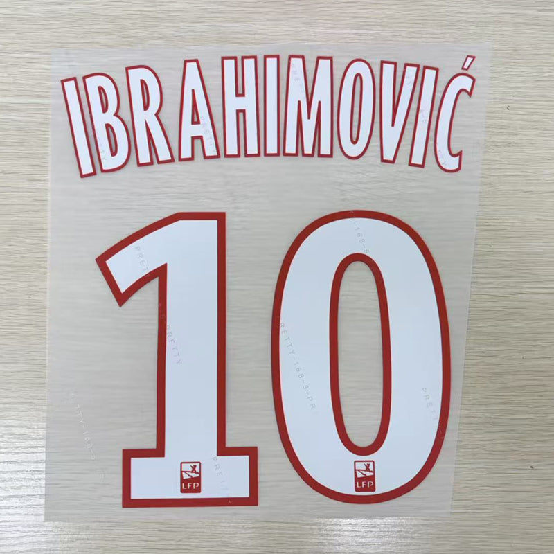 PSG 2012-18 Icons Football Nameset - Beckham Ibrahimovic Mbappe Neymar Jr (Repro)