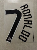 Manchester United 2007-08 Champions League Away Football Nameset - Ronaldo #7 (Repro)