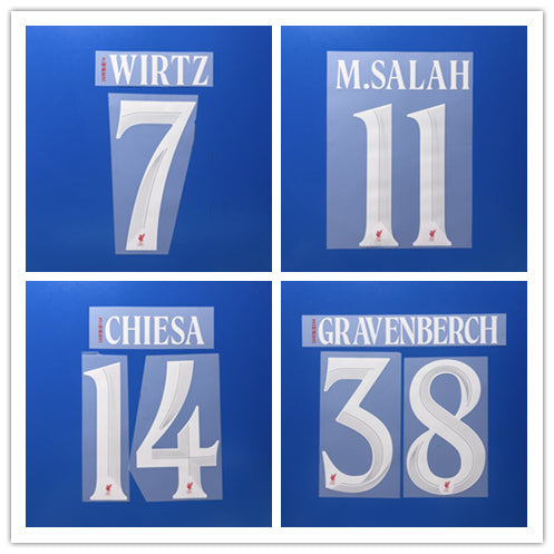 Liverpool 2026-27 Home Football Nameset - Van Dijk Szoboszlai Wirtz Isak (Repro)