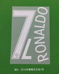 Portugal 2016 Home Football Nameset - Ronaldo (Repro)