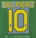 Juventus 2011-12 Football Nameset - Del Piero Pirlo Buffon (Repro)
