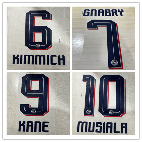 Bayern Munich 2026-27 Away Football Nameset - Kimmich/Gnabry/Kane/Musiala (Repro)