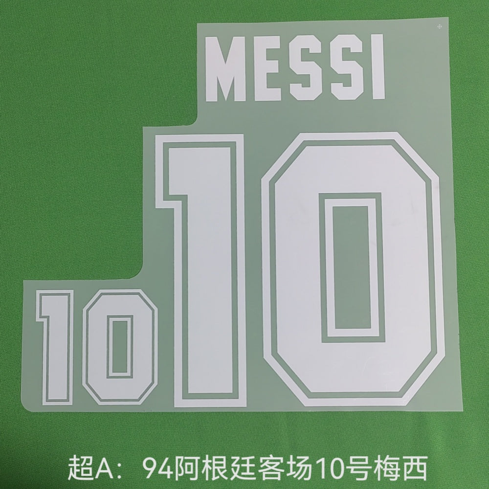 Argentina 1994 Home Football Nameset