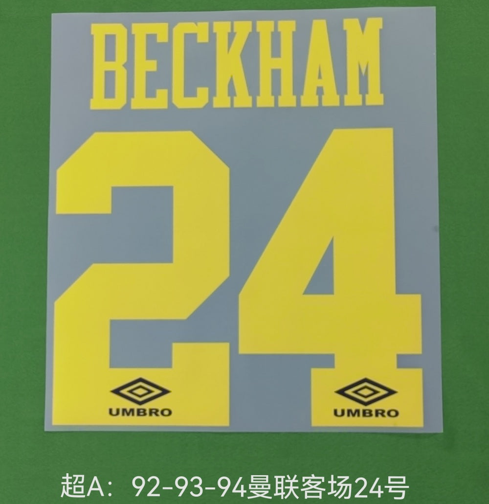 Manchester United 1995-96 Home Football Nameset