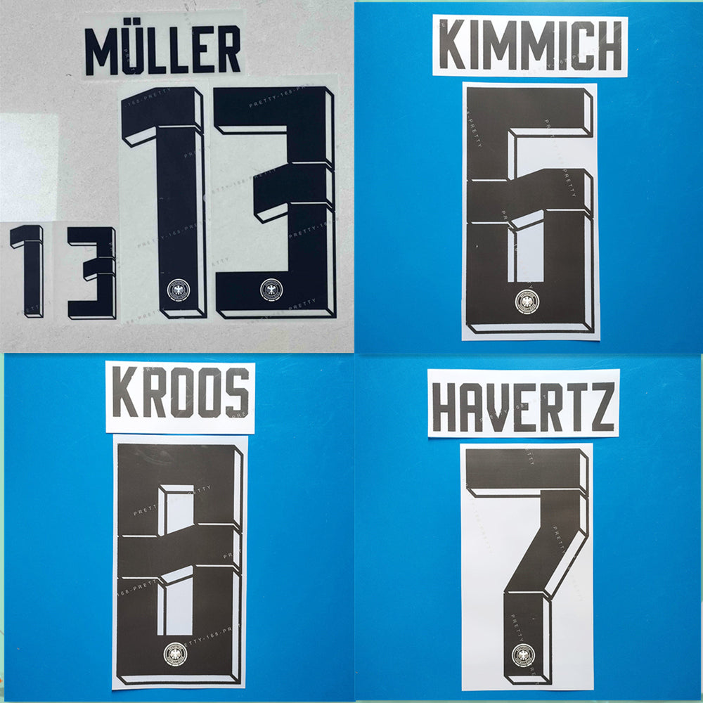 Germany 2024 Home Football Nameset - Kimmich/Kroos/Muller (Repro)