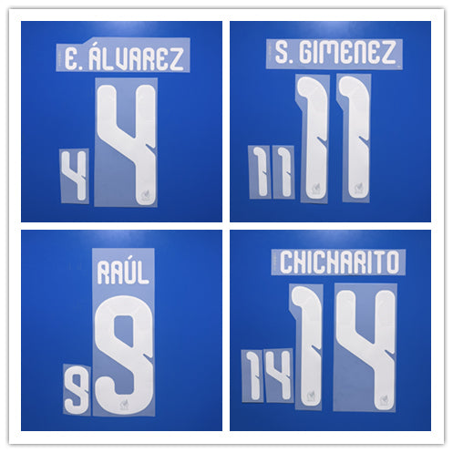 Mexico 2026 Home Football Nameset - E.Alvarez 4/Raul 9/S.Gimenez 11 (Repro)