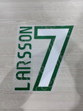Celtic 1997-99 Home Football Nameset - Larsson (Repro)