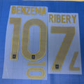 France 2012 Home (Gold) Football Nameset - Benzema/Ribery (Repro)