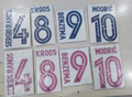 Real Madrid 2020-21 Home Football Nameset - Kroos Benzema Modric Sergio Ramos (Repro)
