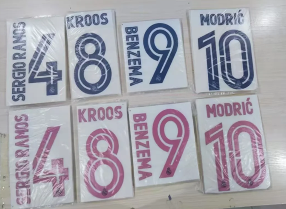 Real Madrid 2020-21 Home Football Nameset - Kroos Benzema Modric Sergio Ramos (Repro)