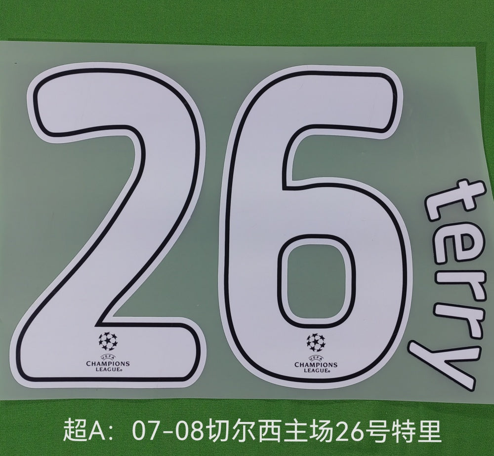 Chelsea 2007-08 Home Football Nameset